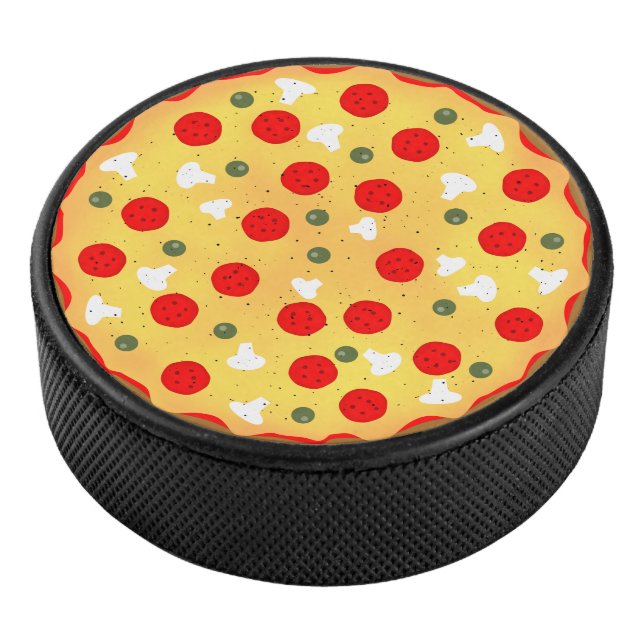 Cooler Pizzapepperoni-Pilz Eishockey Puck (3/4)