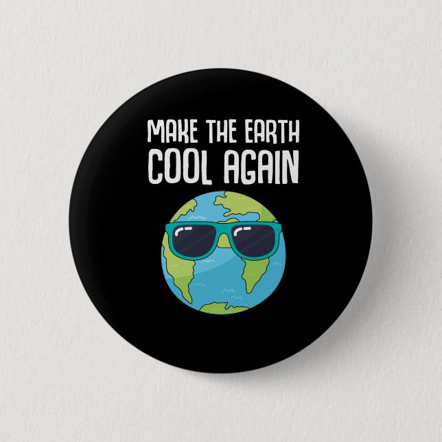 Cooler Planet zum Erden Gerettet Umwelt Button (Vorderseite)