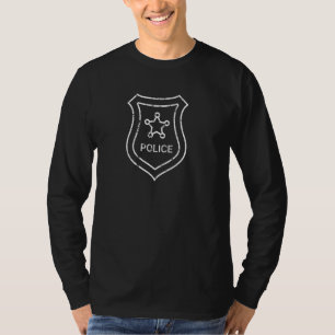 Cooler Polizeibeamter Abzeichen Polizeiinspektor T-Shirt