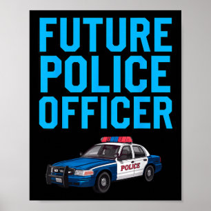 Cooler Polizeibeamter Design für Kleinkinder C Poster