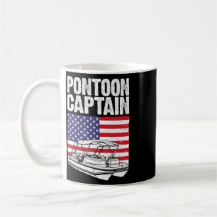 Cooler Pontonboot-Kapitän-Kunst für Männer Frauen Kaffeetasse