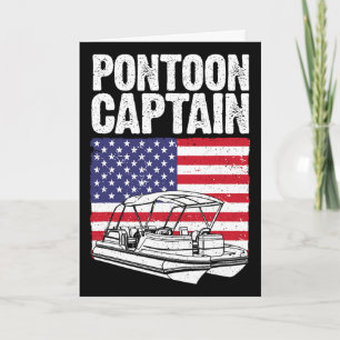 Cooler Pontonboot-Kapitän-Kunst für Männer Frauen Karte