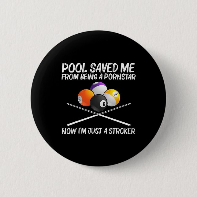 Cooler Pool Billard für Männer Frauen 8 Ball Pool  Button (Vorderseite)