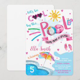 Cooler Pool Einladung zum Geburtstag