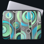 Cooler Pop Art Abstrakt Geometrie Muster Laptopschutzhülle<br><div class="desc">Dieses coole,  farbenfrohe,  geometrische Muster der Pop-Kunst mit moderner Anziehungskraft besticht durch Kreise und Linien in den Farbtönen Blau,  Grün,  Grau und Schwarz. Schützen Sie Ihren Laptop oder Ihr Tablet-Gerät stilvoll.</div>