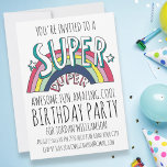 Cooler Pop Art Regenbogen jedes Alter Geburtstag E Einladung<br><div class="desc">Feiern Sie Ihren Geburtstag mit dieser PHANTASTISCHEN Geburtstagseinladung mit einem lustigen Regenbogen und cooler Typografie. Ändern Sie den Text einfach,  um ihn mit Ihrem Party abzustimmen. Spaß,  skurril und farbenfroh - ideal für Kinder,  Jugendliche und Erwachsene!</div>
