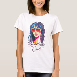 Cooler Pop Kunst Frau T-Shirt