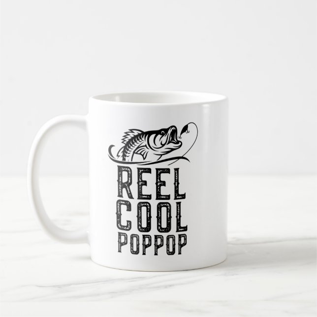 Cooler Pop-Pop Angeln Grandpa PopPop T-S Kaffeetasse (Links)