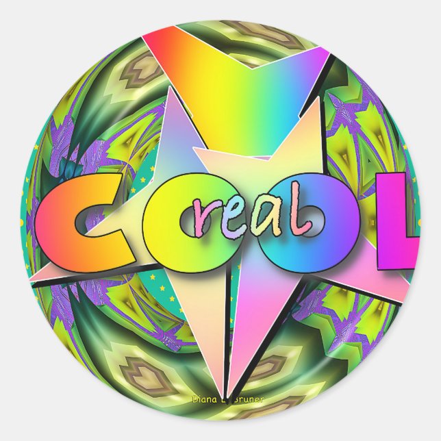 COOLER POP RUNDER AUFKLEBER (Vorderseite)