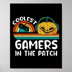 Cooler Pumpkin in Patch Funny Halloween Kostüm K Poster