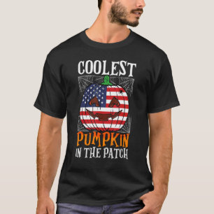 Cooler Pumpkin in the Patch US Flag Jack Ou2019 L T-Shirt