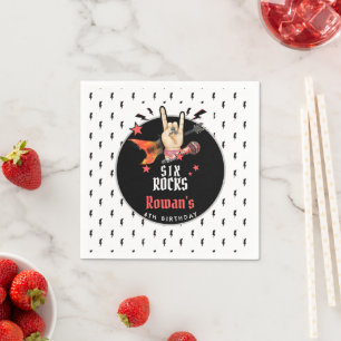 Cooler Punk-Rockstar-Geburtstag für jedes Alter Serviette