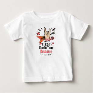 Cooler Punk-Rockstar zum ersten Geburtstag  Baby T-shirt