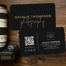 Cooler QR-Code für kleine Unternehmen mit Logo-Fot Visitenkarte