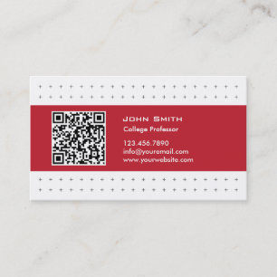 Cooler QR-Code Red Label Professor Business Card Visitenkarte