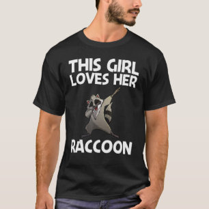 Cooler Raccoon für Mädchen Mülleimer Panda T-Shirt