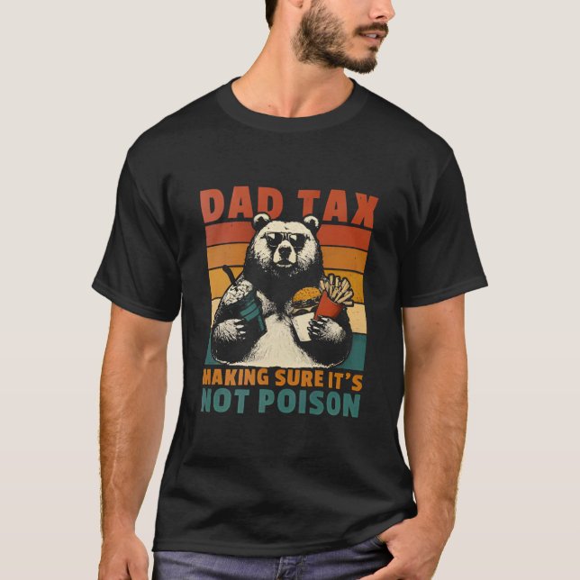 Cooler Raccoon Vater Tax Retro Sunset T-Shirt (Vorderseite)