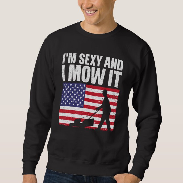 Cooler Rasenmäher für Männer Landschaftsmäher 4 t Sweatshirt (Vorderseite)