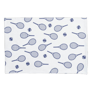 Cooler Red Retro Racquets Pattern Tennisspieler Kissenbezug