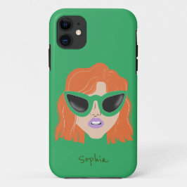 Cooler Redhead mit Glassgrün-Individuelle Name Case-Mate iPhone Hülle