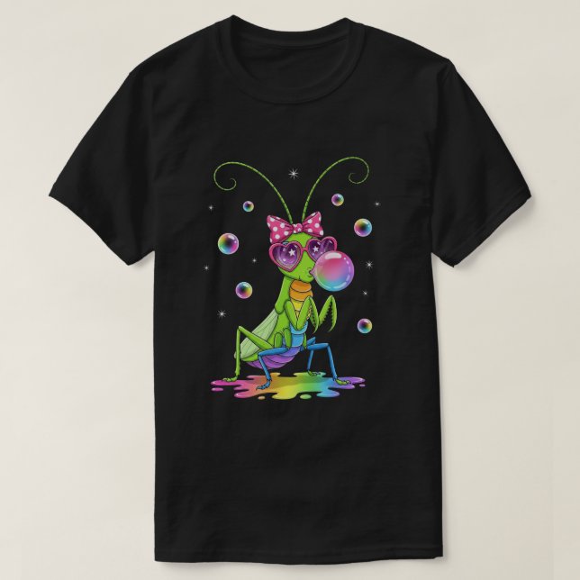 Cooler Regenbogen Der Prophetens Kamelinsekt mit S T-Shirt (Design vorne)