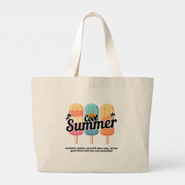 Cooler Regenbogen Popsiary Tote Bag Jumbo Stoffbeutel (Rückseite)