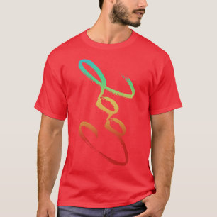 Cooler Regenbogen-Text T-Shirt