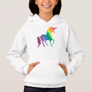Cooler RegenbogenUnicornWatercolor scherzt schönes Hoodie