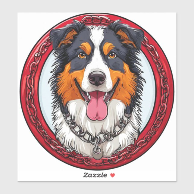 Cooler reinrassiger Hund Aufkleber (Blatt)