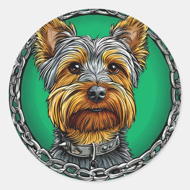 Cooler reinrassiger Hund Runder Aufkleber (Vorderseite)