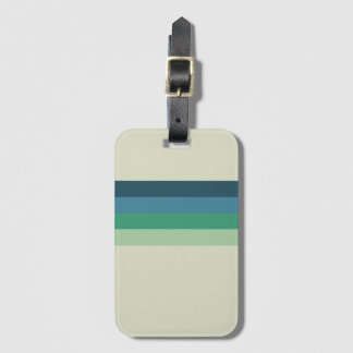 Cooler Retro 70er Streifen Meer-Schaum grün-blau Gepäckanhänger