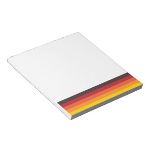 Cooler Retro-70er Streifen Orange Yellow Notepad Notizblock