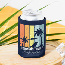 Cooler Retro Beach Urlaub Custom Navy Blue
