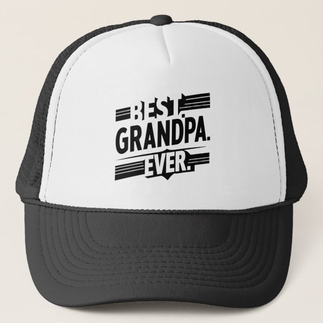 Cooler Retro "Best Grandpa Ever"-Hut Truckerkappe (Vorderseite)