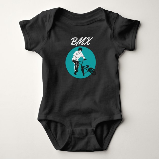 Cooler Retro BMX Stil Baby Strampler (Vorderseite)