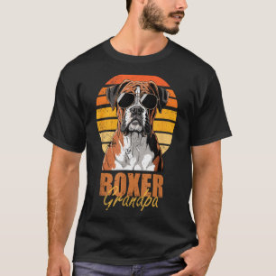Cooler Retro-Boxer-Opa Lustiger Vintage-Hunde-Lieb T-Shirt
