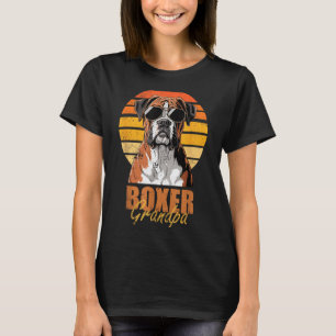 Cooler Retro-Boxer-Opa Lustiger Vintage-Hundefreun T-Shirt