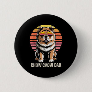Cooler Retro Chow Chow Papa Lustig Vintage Hundebe Button