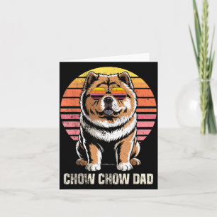 Cooler Retro Chow Chow Vater Lustiger Vintage Hund Karte