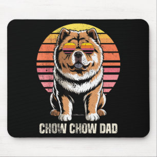 Cooler Retro Chow Chow Vater Lustiger Vintage Hund Mousepad