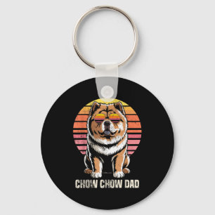 Cooler Retro Chow Chow Vater Lustiges Vintage Hund Schlüsselanhänger