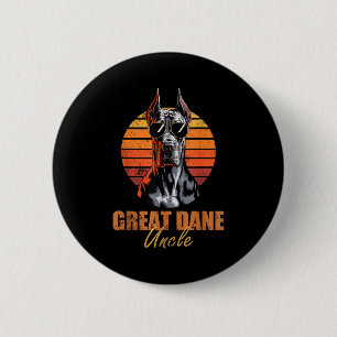 Cooler Retro Great Dane Onkel Lustiger Vintage Hun Button