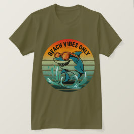 Cooler Retro-Hai mit Sonnenbrille - Beach Vibes nu T-Shirt