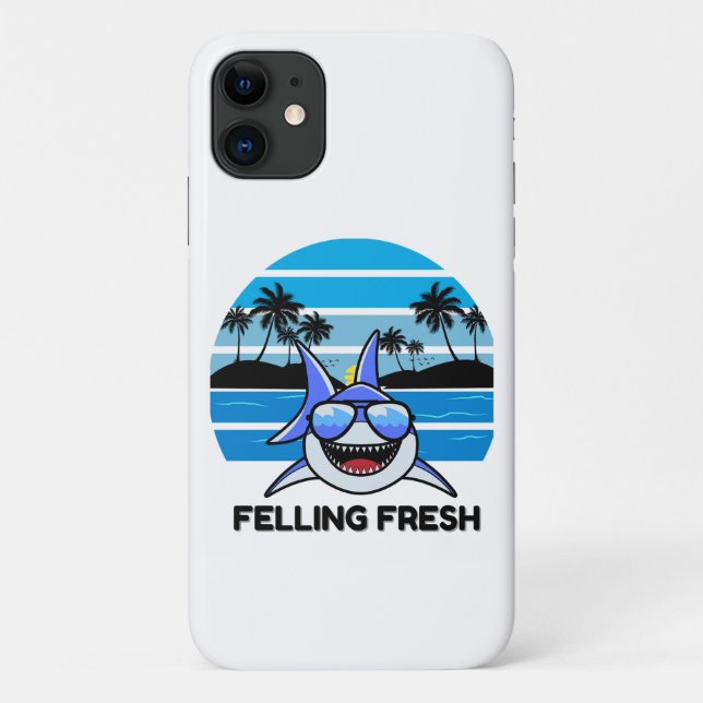 Cooler Retro-Hai mit Sonnenbrille Case-Mate iPhone Hülle (Rückseite)
