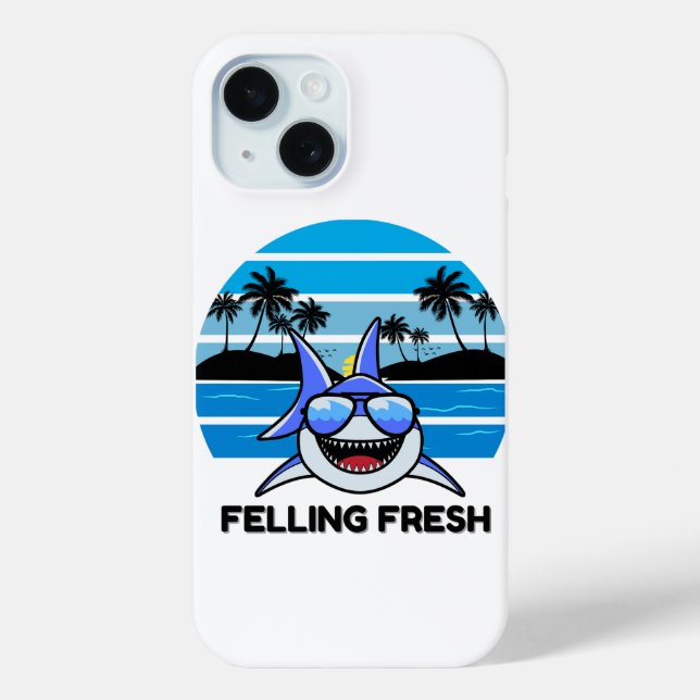 Cooler Retro-Hai mit Sonnenbrille Case-Mate iPhone Hülle (Rückseite)