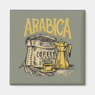 Cooler Retro-Kaffee für Koffeinliebhaber l Küche Magnet
