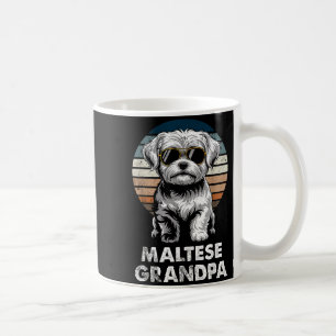 Cooler Retro-Malteser-Opa Lustiger Vintage-Hundebe Kaffeetasse