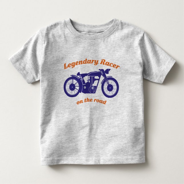 Cooler Retro Motorrad Hoodie Kleinkind T-shirt (Vorderseite)