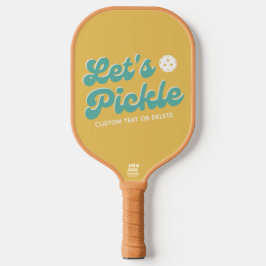 Cooler Retro-Personalisierter Text Pickleball Schläger