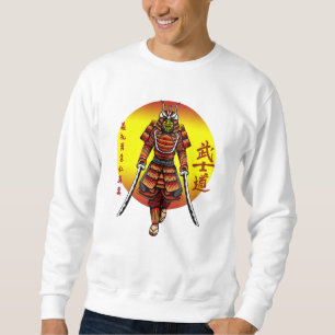 Cooler Retro-Rüstung-Samurai mit 2 Katanas Sweatshirt